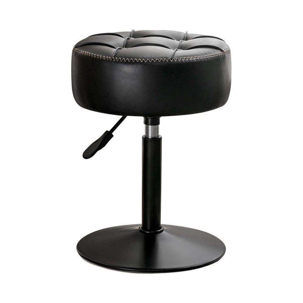 Black Metal 20.7 in. Tall Makeup Vanity Stool, Adjustable and 360° Swivel Vanity Chair, Comfortable and Easy to Clean price history on PriceWatchPro