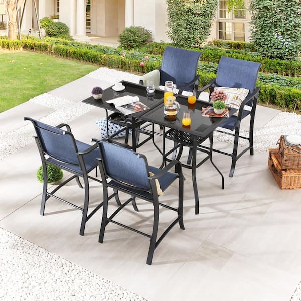 Patio Festival 6-Piece Metal Bar Height Outdoor Dining Set