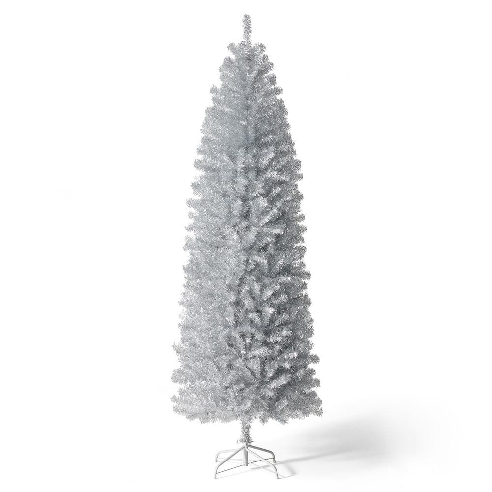 7.5 ft. Silver Pencil Tinsel Artificial Christmas Tree price history on PriceWatchPro