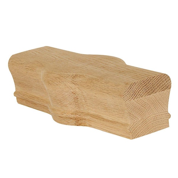 EVERMARK Stair Parts 7220 Unfinished Red Oak Tandem Cap Handrail Fitting