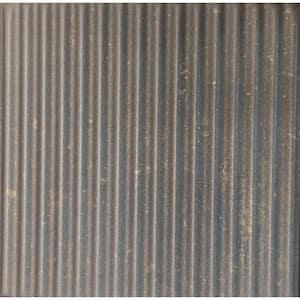 Corrugated Rusted Steel 1.6 ft. x 1.6 ft. Decorative Foam Glue Up Ceiling Tile (21.6 sq. ft./case)