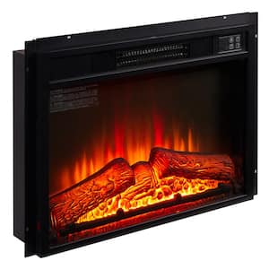 18 in. 1400-Watt 120-Volt Electric Fireplace Insert in Black