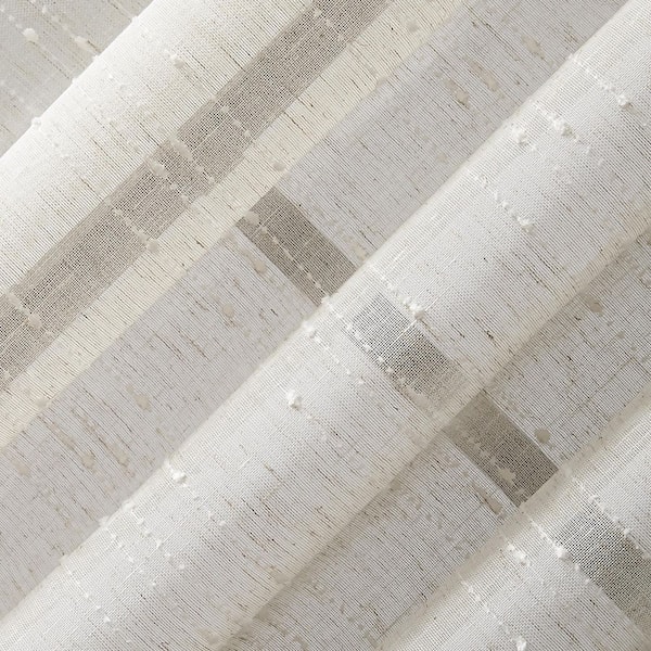 110 Faux Linen Sheer Metallic Ivory/Gold | Very Lightweight Linen Fabric |  Home Decor Fabric | 110 Wide
