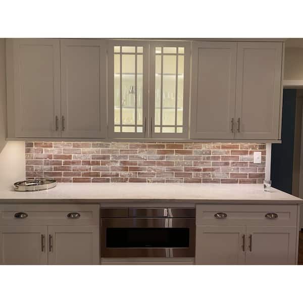Brickwebb Independence Thin Brick Sheets - Flats (Box of 5 Sheets) - 28 in x 10.5 in (8.7 sq. ft.)