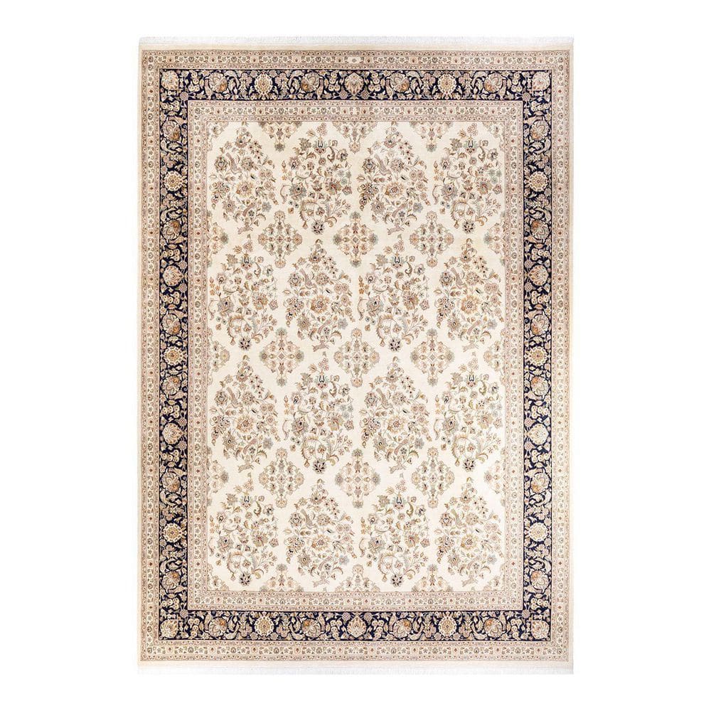 Solo Rugs Mogul One-of-a-Kind Traditional Ivory 9 ft. 2 in. x 13 ft ...