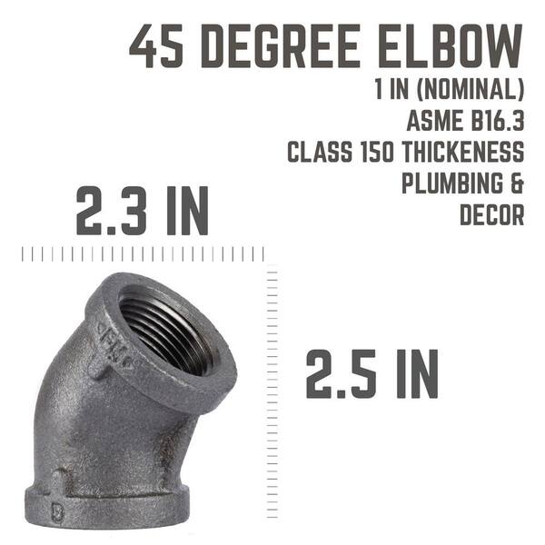 thumbnail image 2 of Raceworks 45° Silicone Elbow Hose – 2.5" / 63mm, Gloss Black, SHE-045-250BK, Universal Fit 2 of 4