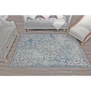 Rugs America Powder Blue 2 ft. x 4 ft. Indoor Area Rug