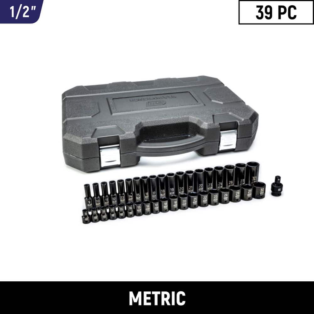 1/2 in. Drive 6-Point Metric Standard & Deep Impact Socket Set (39-Piece) price history on PriceWatchPro