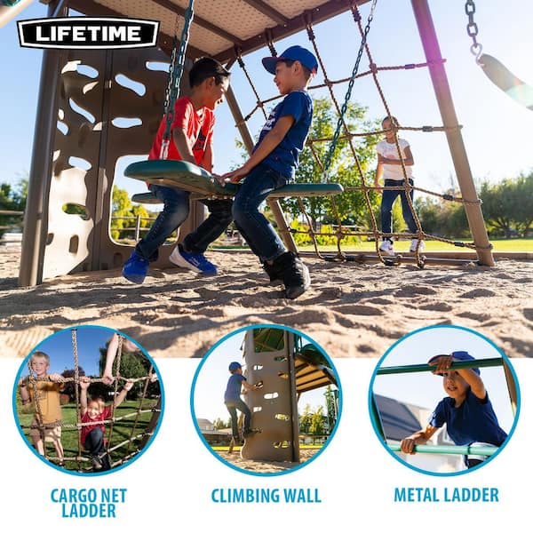 Lifetime Big Stuff Deluxe Swing Playset (Earthtone) 91080 - The