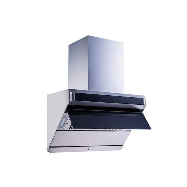 MUELLER 36 in. Deluxe 900CFM Wall Mount Range Hood, Open-Close Black  Tempered Glass Panel, LED Touch Control, Permanent Filters MU-ORH - The Home  Depot