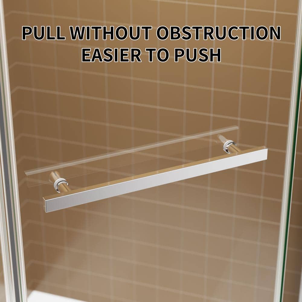 36" x 72" Chrome Neo-Angle Pivot Semi-Frameless Shower Enclosure