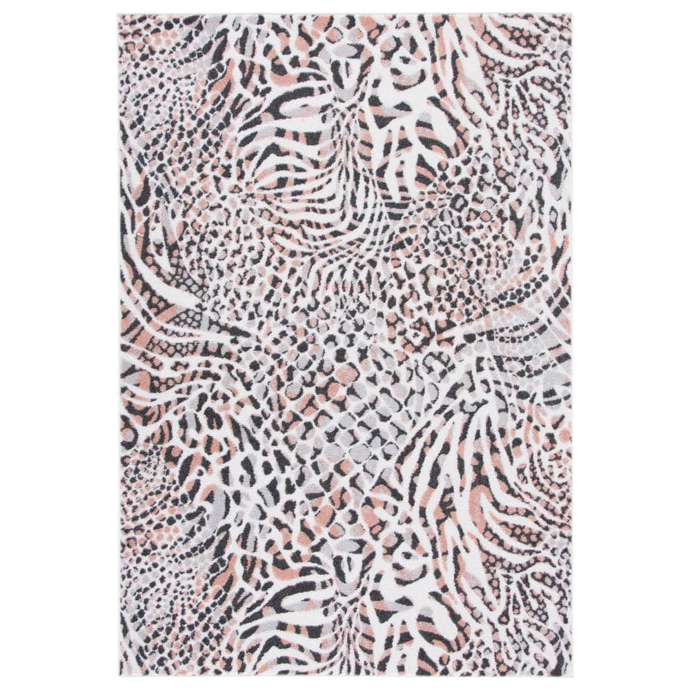 Ivory Elegance 8' x 10' Hand-Knotted Synthetic Area Rug