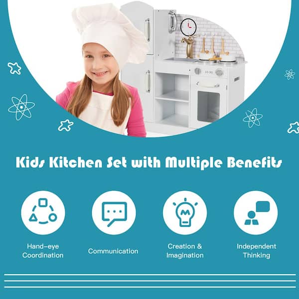 Nyeekoy Kids Kitchen Playset Little Chef Play Kitchen Set Children