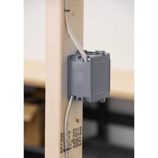 Gardner Bender 18 cu. in. 1-Gang New Work Electrical Switch/Outlet Box BOX-NS18N  - The Home Depot