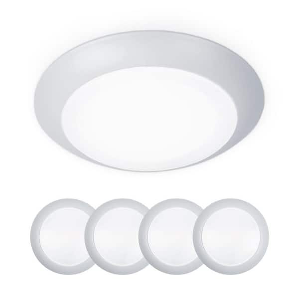 WAC LIMITED Disc 6 in. 1-Light White LED Flush Mount (4-Pack)