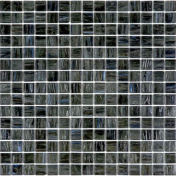 Apollo Tile Celestial 4" x 6" Glossy Milestone Gray Glass Mosaic Uniform square Wall & Floor Sample Tile 0.13 sq. ft./Piece (1-Pack)