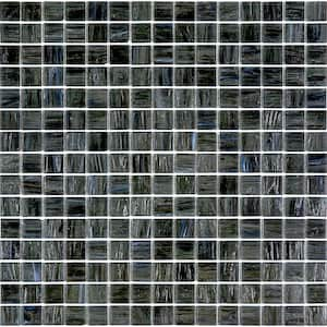 Celestial Glossy Milestone Gray 12 in. x 12 in. Glass Mosaic Wall and Floor Tile (20 sq. ft./case) (20-pack)