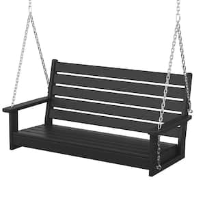 Monterey Bay 48 in. 2-Person Charcoal Black HDPE Plastic Swing