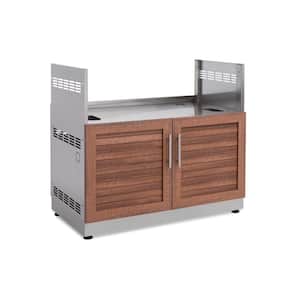 Stainless Steel 40 in. W x 36.5 in. H x 23 in. D Outdoor Kitchen Grove Insert Gas Grill Cabinet