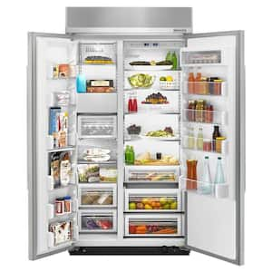 25.5 cu. ft. Built-In Side by Side Refrigerator in Stainless Steel