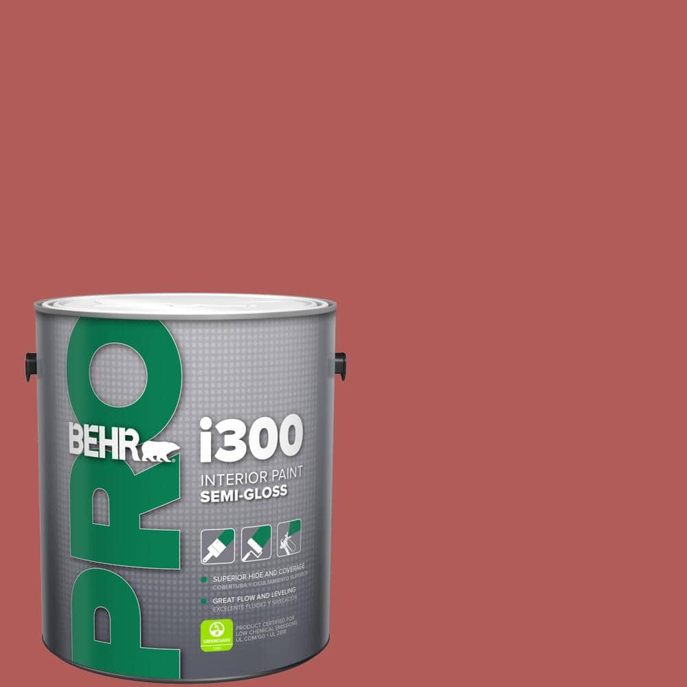 Pottery Red Color BEHR PRO 1 gal. #160D-6 Pottery Red Semi-Gloss Interior Paint PR37301 ...