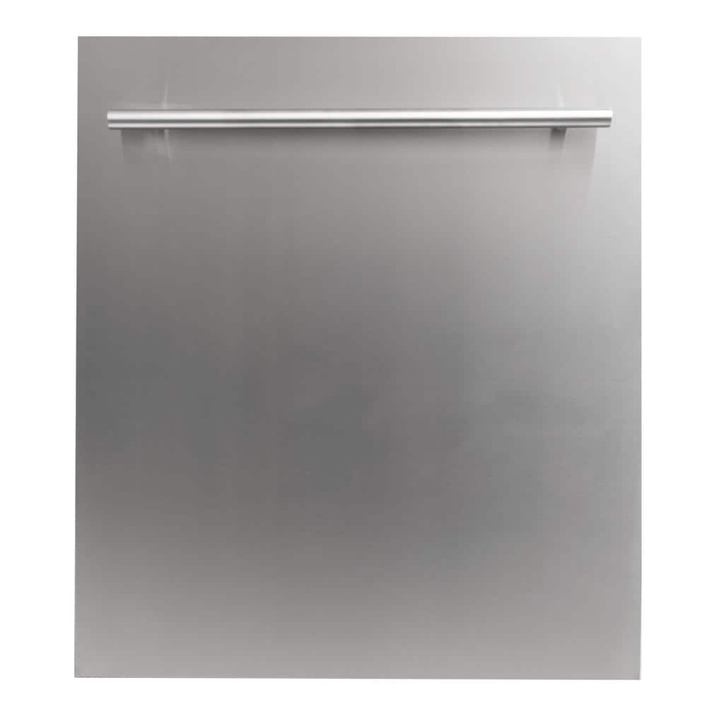 24 in. Top Control 6-Cycle Compact Dishwasher with 2 Racks in Stainless Steel & Modern Handle