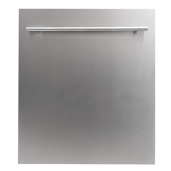 ZLINE Kitchen and Bath 24 in. Top Control 6-Cycle Compact Dishwasher with 2 Racks in Stainless Steel & Modern Handle