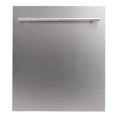 ZLINE 24" Stainless Steel Top Control Dishwasher with Stainless Steel Tub and Modern Style Handle, 52 dBa