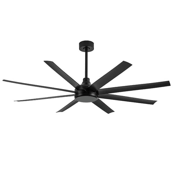 Breezary Melissa 65 in. 6 Fan Speeds Ceiling Fan in Black with Remote Control Included