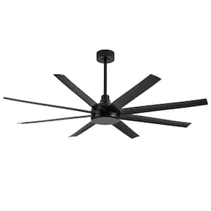 Melissa 65 in. 6 Fan Speeds Ceiling Fan in Black with Remote Control Included