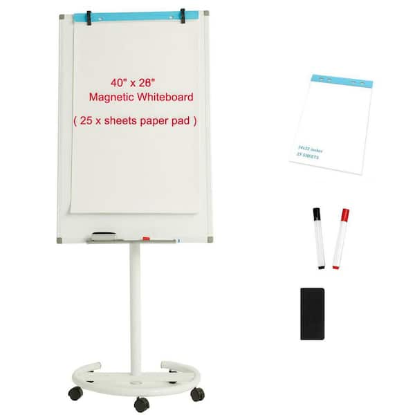 1-Pack Magnetic Mobile Dry Erase Board Stand Adjustable Easel