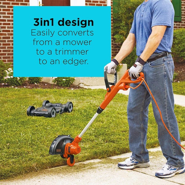 BLACK+DECKER 12 in. 6.5 AMP Corded Electric 3-in-1 String Trimmer