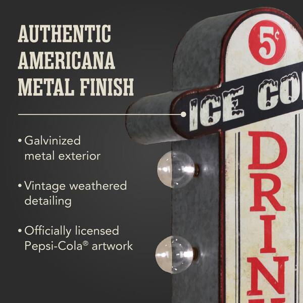 American Art Decor 25.5 in. x 9.25 in. Off-White Licensed Pepsi