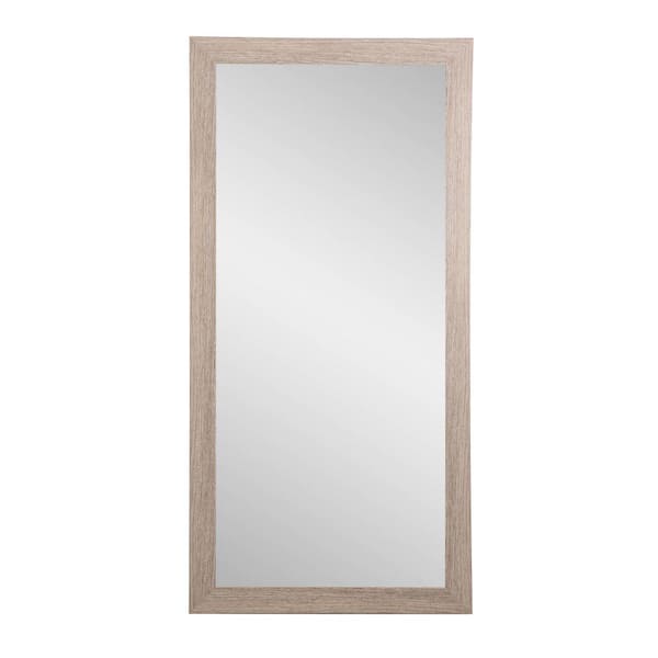 BrandtWorks 66 in. H X 32 in. W Rectangle Classic Taupe Framed Mirror