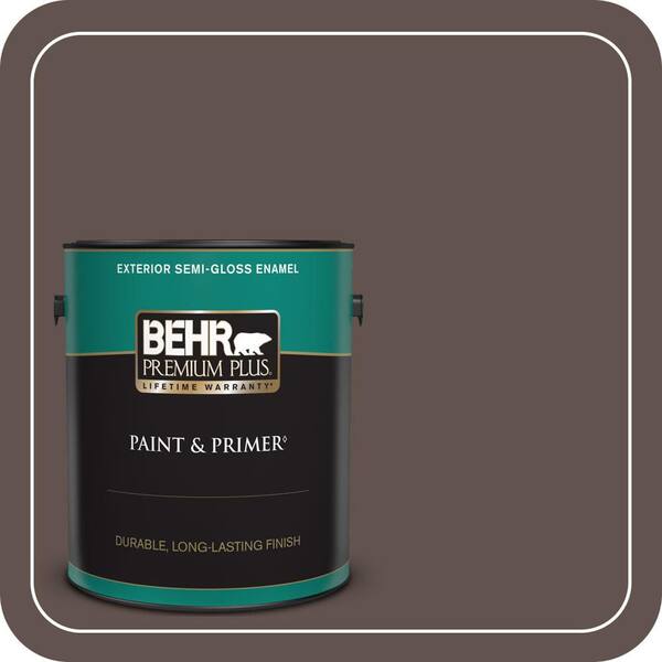 BEHR PREMIUM PLUS 1 gal. #740B-6 Windsor Semi-Gloss Enamel Exterior Paint & Primer