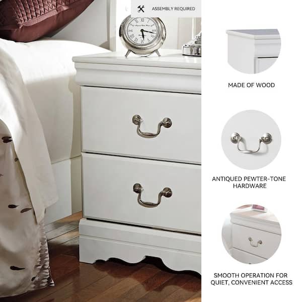 Signature DESIGN BY ASHLEY Anarasia White 2 Drawer 20.28 in. W