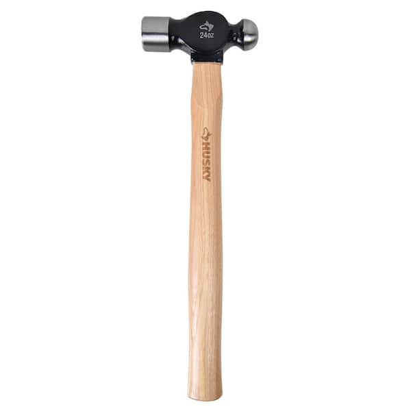 Husky 24 oz. Ball Peen Hammer with 13.2 in. Hickory Handle ​​
