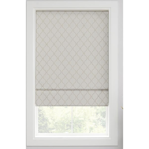 Eclipse Darien Linen Cordless Blackout Polyester Roman Shade 36 in. W x 64 in. L