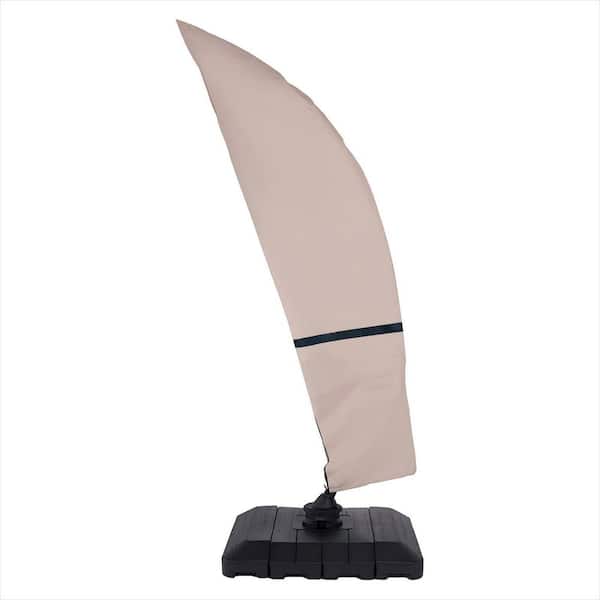 Deluxe Patio Umbrella Cover with Curved Cantilever and Straight Pole for 9 ft. to 12 ft. Offset Umbrella