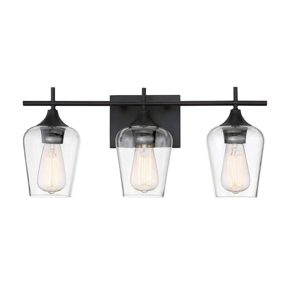 Savoy House Octave 21 in. W x 9 in. H 3-Light English Bronze Bathroom ...