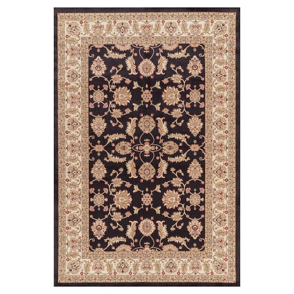 Concord Global Trading Jewel Antep Black 4 ft. x 6 ft. Area Rug