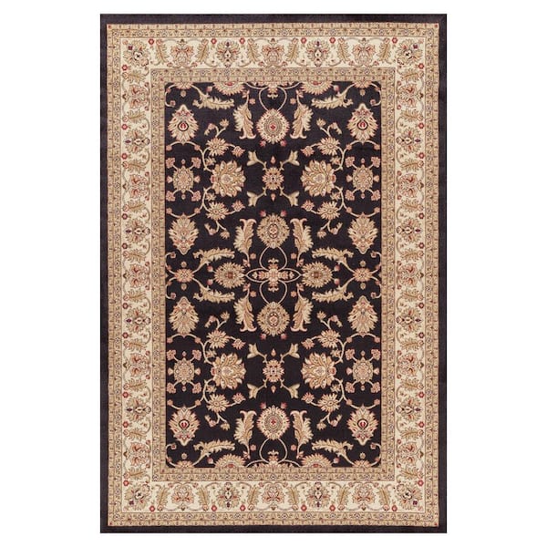 Concord Global Trading Jewel Antep Black 8 ft. x 10 ft. Area Rug
