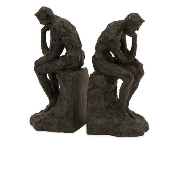 Unbranded Thinking Man Bronze Bookends (Set of 2)