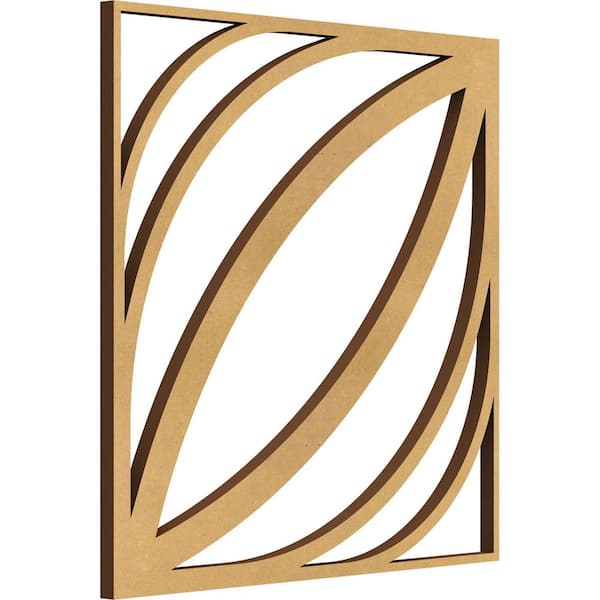 Ekena Millwork 7-3/8 in. x 7-3/8 in. x 1/4 in. MDF Extra Small Otis Decorative Fretwork Wood Wall Panels 10-Pack