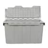 HDX 12 Gal. Commercial Flip Top Storage Tote in Gray 206202 - The Home Depot