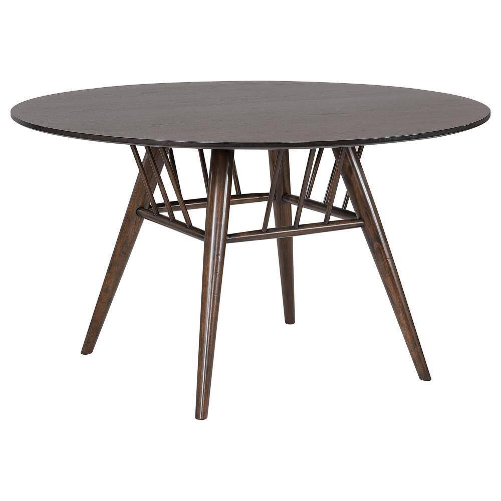 Eve Walnut Brown Wood 53 in. 4 Legs Dining Table Seats 4
