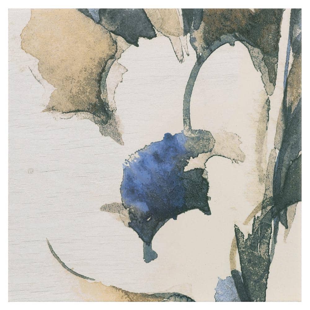 Angela Harris 8" Multicolor Matte Porcelain Botanical Mural Tile