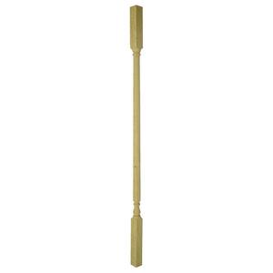 39 in. x 1-1/4 in. Unfinished Red Oak Square-Top Baluster