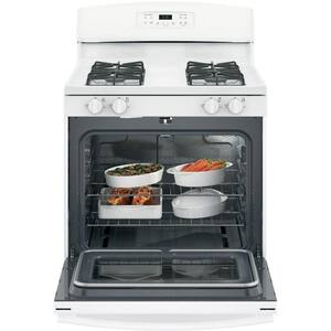 30 in. 5.0 cu. ft. Gas Range with Self Cleaning Oven in White