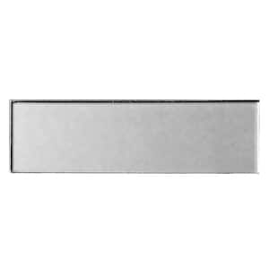 Transitional Design Style Matte Silver Subway 3 in. x 12 in. Glass Wall Tile Tile Sample